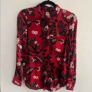 Zara Women's Red Floral Top